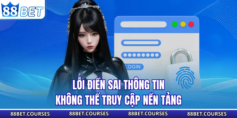 Lỗi điền sai thông tin không thể truy cập nền tảng